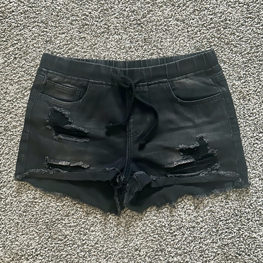 NWOT NanaMacs high rise distressed denim shorts